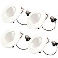 Bulbrite 14-Watt 5/6 in. Downlight w/Gimball LED Light Bulb Medium Base (E26) White Round 3000K, 4PK 861499